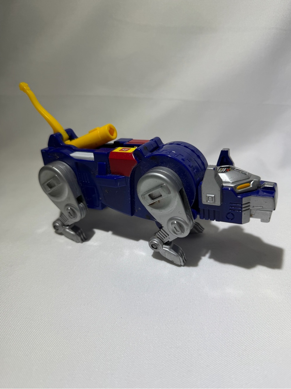 Blue and Yellow Robotic Lion Action Figure - Kids Playset